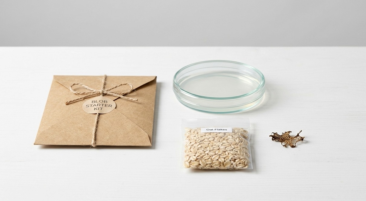 Un blob prêt à être élevé, sous forme de sclérote